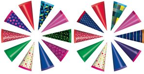 herlitz Schultüte, rund, 150 mm, Sortierung 2 Maße: (B)60 x (T)60 x (H)150 mm, Karton gestrichen, - 30 Stück (50035106)