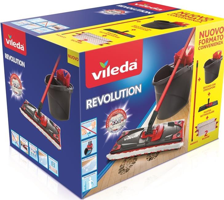 Vileda 158575 Wischsystem & -eimer Einzeltank Schwarz - Rot - Weiß (158576)