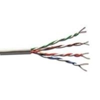 Assmann/Digitus ASSNET100 CAT 5E U-UTP CABLE Leiter: blanker Kupferdraht AWG 24/1, Isolierung: PE, Gesamtzahl der isolierten Leiter: 2x8, verdrillt zu je 4 Paaren, Farbcode: blau-weiß, orange-weiß, grün-weiß, braun-weiß, Außenmantel: PVC, Farbe: grau, Kab