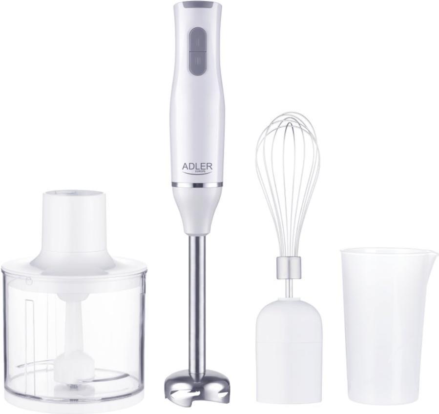 Adler Handmixer-Set AD 4620 Handmixer, 800 W, Anzahl Geschwindigkeiten 2, Zerkleinerer, Weiß (AD 4620)
