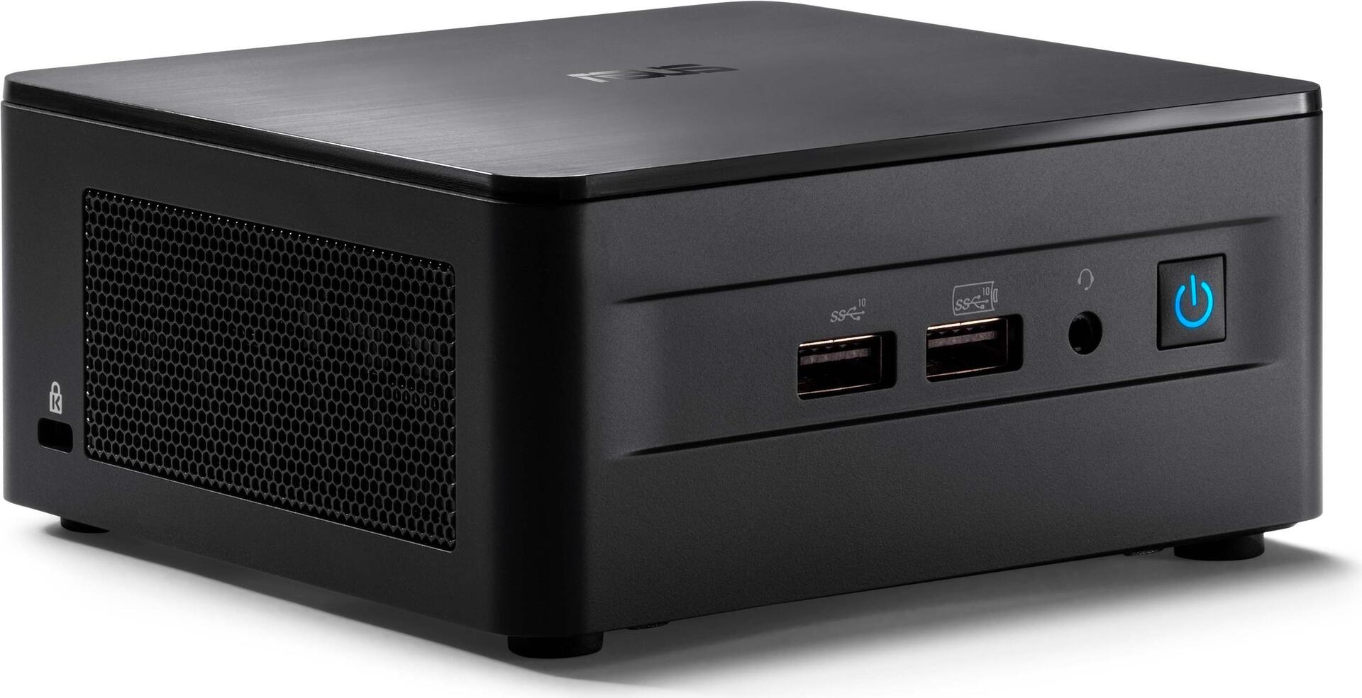 ASUS NUC 12 Pro Kit RNUC12WSHI700002I - Barebone - Mini-PC - 1 x Core i7 1260P / 2,1 GHz - RAM 0GB - Intel Iris Xe Grafikkarte - Wi-Fi 6E, Bluetooth 5,2, 2,5GbE, 1GbE - WLAN: 802,11a/b/g/n/ac/ax (Wi-Fi 6E), Bluetooth 5,2 - Schwarz (90AR00E1-M000J0)