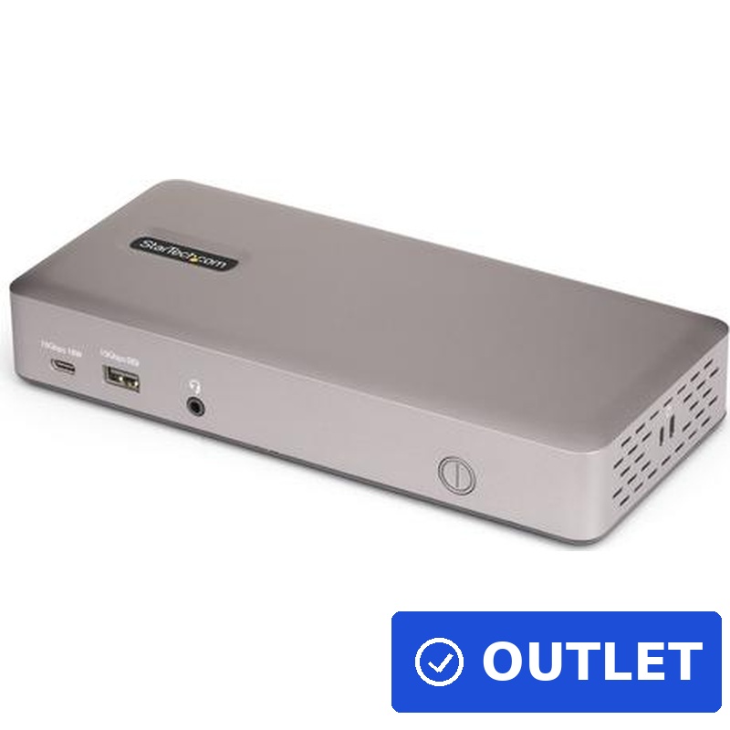 StarTech.com Triple-Monitor USB4 Docking Station, 4K 60Hz HDMI or DisplayPort, 100W Laptop Charging, 2.5GbE, USB-C Multi-Monitor Dock, Driverless (150UE-USB4DOCKTRIPLE) - Sonderposten