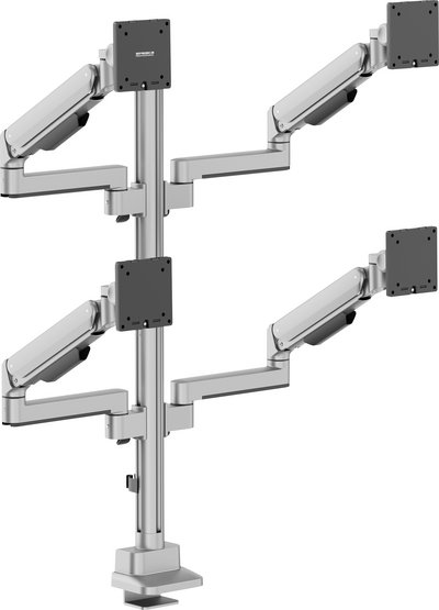 SpeaKa Professional Monitor-Tischhalterung SP-MM-1070 4 Display(s) 43,2 cm (17) - 101,6 cm (40) Aluminium Neigbar, Schwenkbar, Höhenverstellbar (SP-14376404)