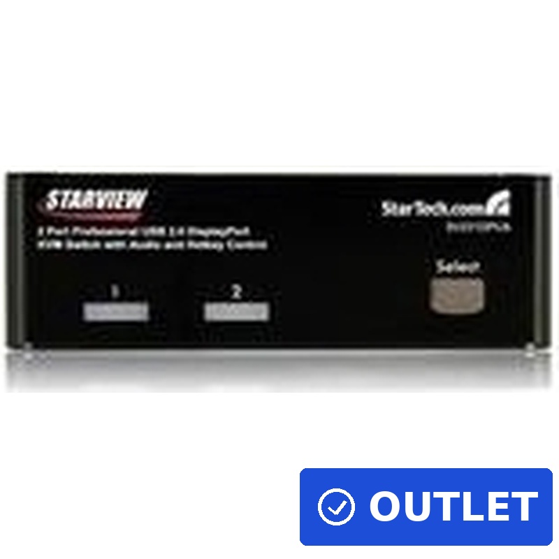 StarTech.com 2 Port DisplayPort USB KVM Switch - DisplayPort KVM Umschalter mit Audio - Hochauflösender DisplayPort Desktop Umschalter - KVM-/Audio-Switch - 2 x KVM/Audio - 1 lokaler Benutzer - Desktop - Sonderposten