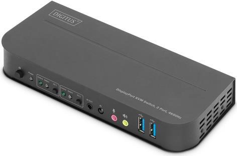 DIGITUS DS-12850 - KVM-/Audio-/USB-Switch - 2 x KVM/Audio/USB - 1 lokaler Benutzer - Desktop
