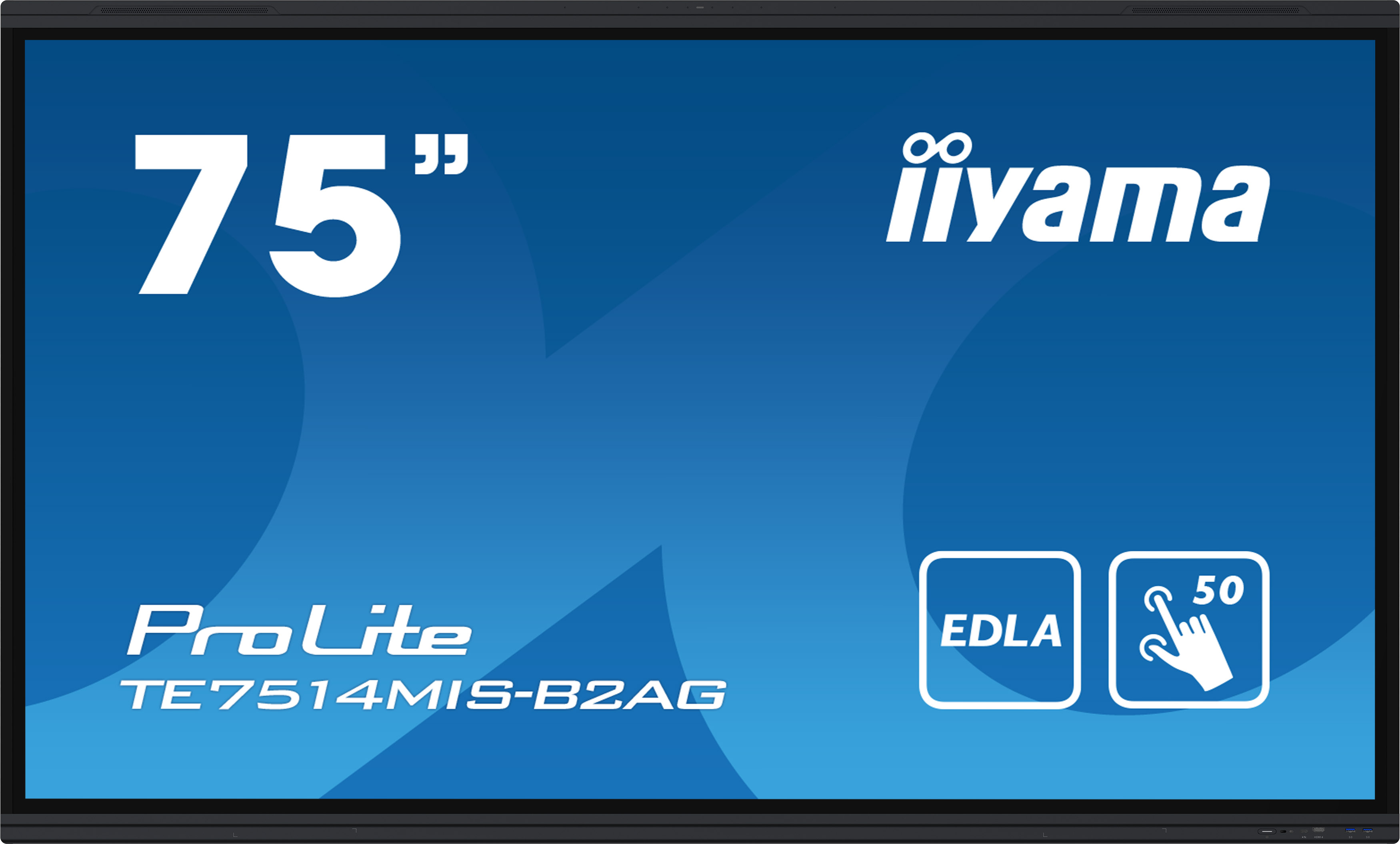 iiyama PROLITE TE7514MIS-B2AG Digital Signage Flachbildschirm 190,5 cm (75) LCD WLAN 435 cd/m² 4K Ultra HD Schwarz Touchscreen Eingebauter Prozessor Android 24/7 (TE7514MIS-B2AG)