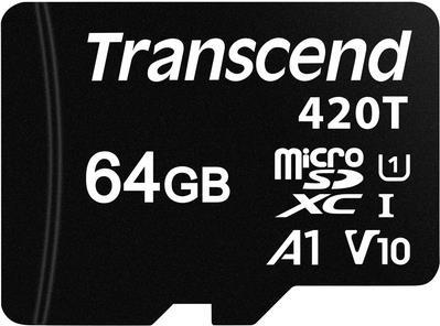Transcend - Flash-Speicherkarte - 64 GB - UHS-I / Class10 - microSDXC UHS-I (TS64GUSD420T)