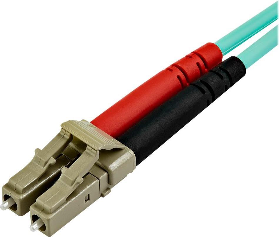 StarTech.com 7m OM4 LC to LC Multimode Duplex Fiber Optic Patch Cable - Patch-Kabel - LC Multi-Mode (M) bis LC Multi-Mode (M) - 7 m - Glasfaser - 50/125 Mikrometer - OM4 - Aquamarin