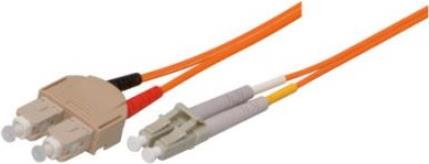Tecline exertis Connect - Patch-Kabel - SC multi-mode (M) zu LC Multi-Mode (M) - 15 m - Glasfaser - 50/125 Mikrometer - OM2 - orange (85615)