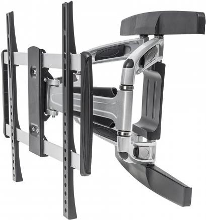 Manhattan Universal Aluminum LCD Full-Motion Wall Mount - Wandhalterung für gekrümmter LCD TV / Plasmabildschirm - Aluminium - schwarz & silber - Bildschirmgröße: 81,3-139,7 cm (32-55) (461306)