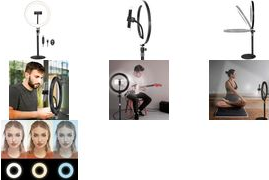 LogiLink Smartphone-Ringlicht-Stativ mit Fernauslöser für Smartphone von 10,16 cm - 17,78 cm (4 - 17,80cm (7)), - 1 Stück (AA0152)