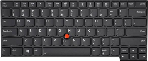 Lenovo Sunrex - Ersatztastatur Notebook - mit Trackpoint - QWERTY - Dänisch - Schwarz - FRU - für ThinkPad E48X, E49X, L380, L380 Yoga, L390, L390 Yoga, L480, L490, T480, T49X (01YP489)