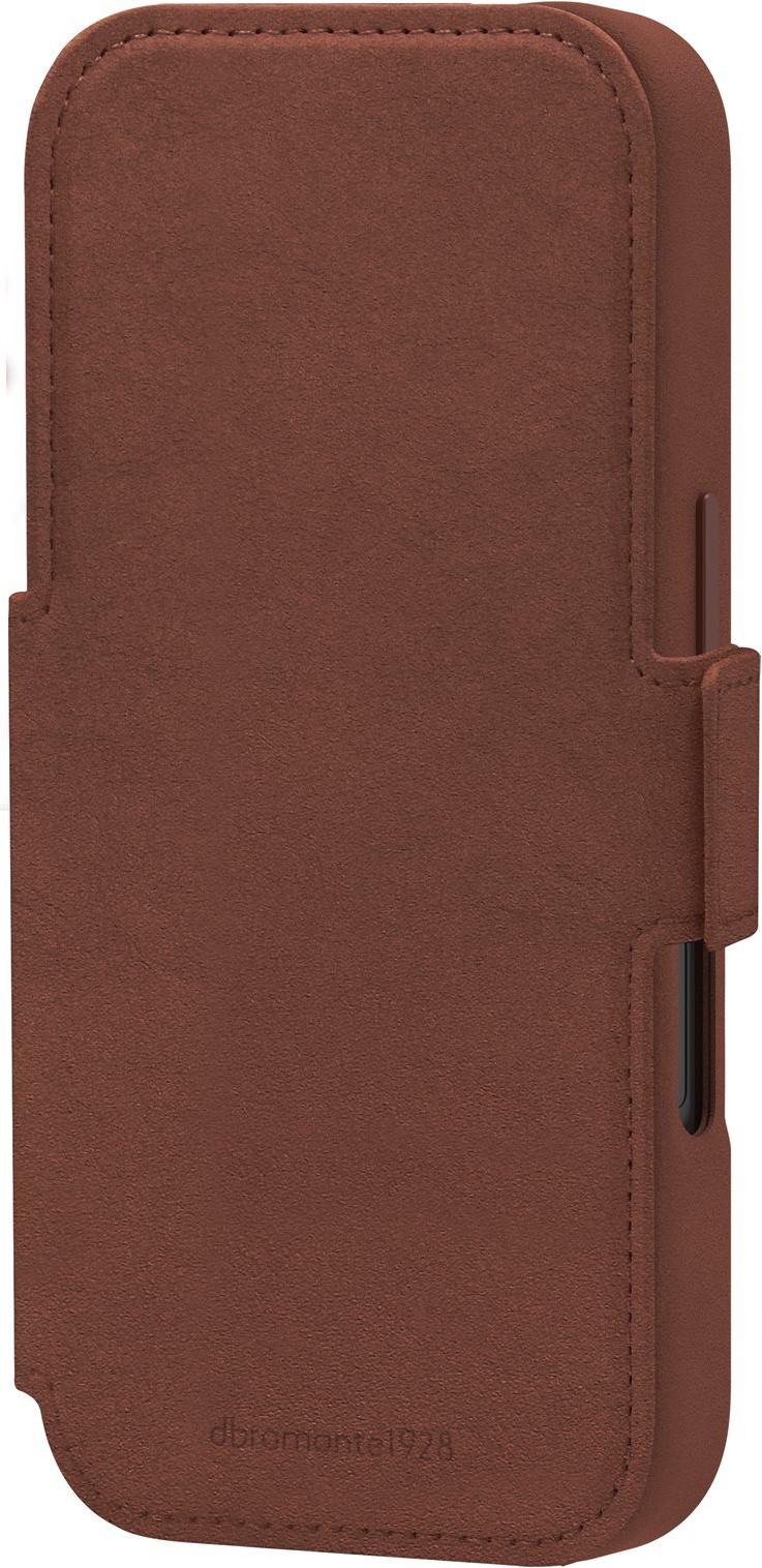 dbramante1928 Lynge - Flip-Hülle für Mobiltelefon - MagSafe-Kompatibilität - genarbtes Leder - Dark Tan - für Apple iPhone 17 Pro (LM63GTDT6629)