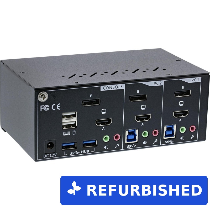 INTOS ELECTRONIC INLINE 62642I - KVM-/Audio-/USB-Switch - 2 x KVM/Audio/USB - 1 lokaler Benutzer - Desktop (62642I) - Sonderposten