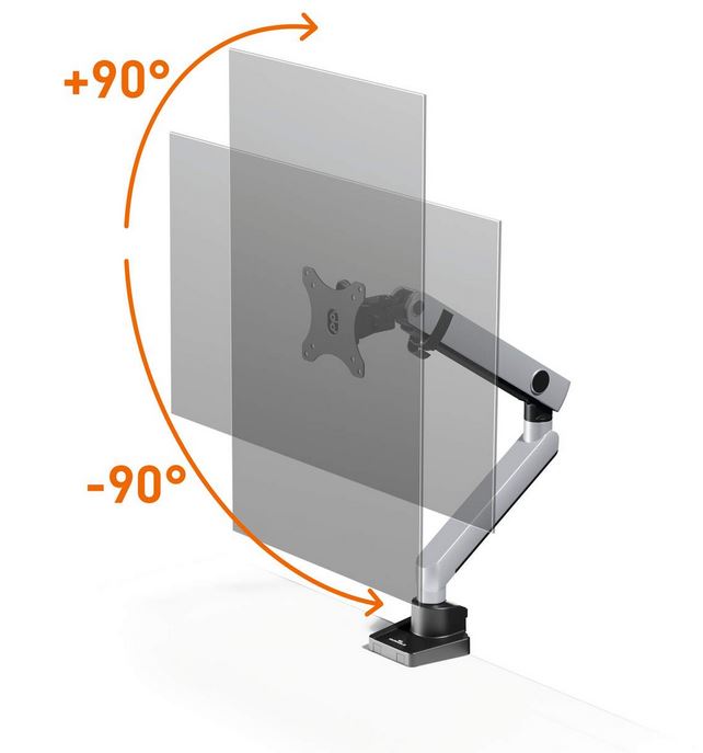 Monitor Halterung SELECT PLUS mit Arm für 1 Monitor, Tischbefestigung (509623)