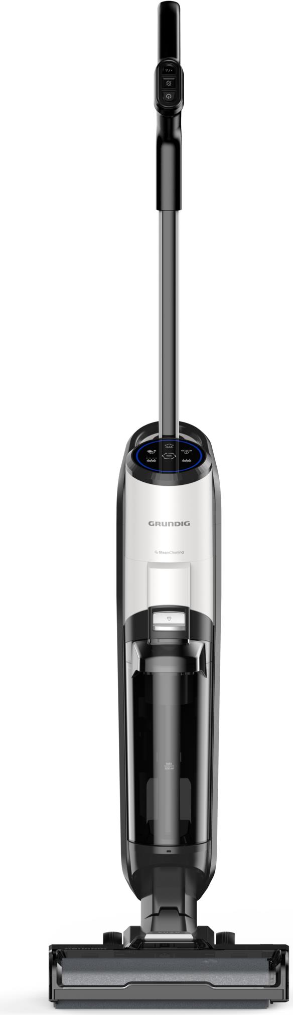 Grundig VCW 6270. Staubbehälter Typ: Beutellos, Produktfarbe: Schwarz, Weiß, Kapazität Trinkwassertank: 0,55 l. Reinigungsart: Trocken&Nass, Schmutztrennungsmethode: Multizyklonisch/Filterung, Display-Typ: LED. Kabellänge: 8 m, Leistungskontrolle: Elektro