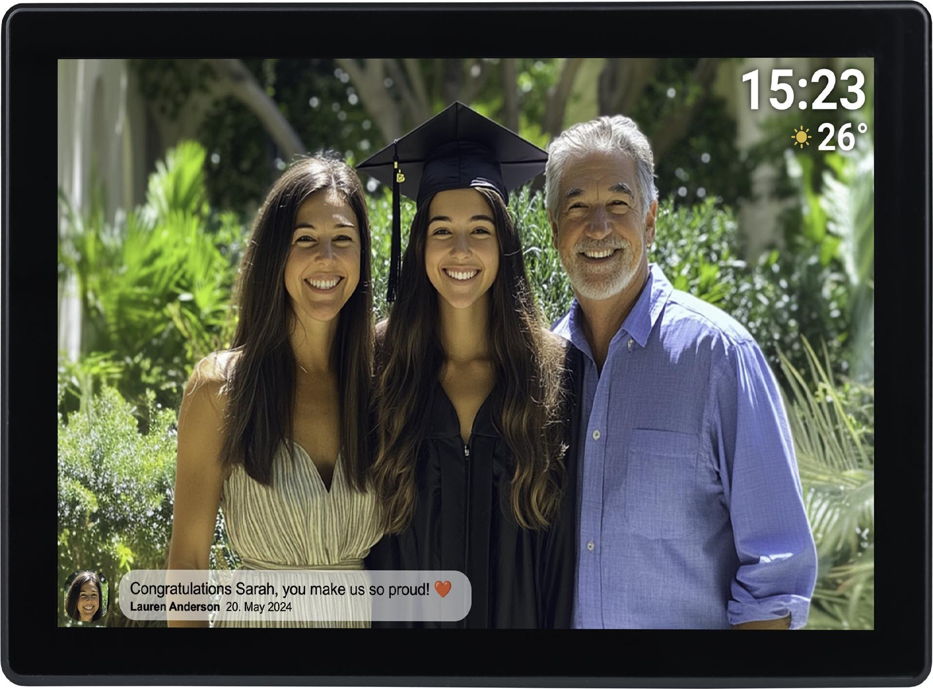 Denver Frameo PFF?1070 PFF?1070B Digitaler Bilderrahmen  25,6?cm (10,1?Zoll)  1280x800  IPS?Touch  WLAN  Frameo  16?GB  Schwarz