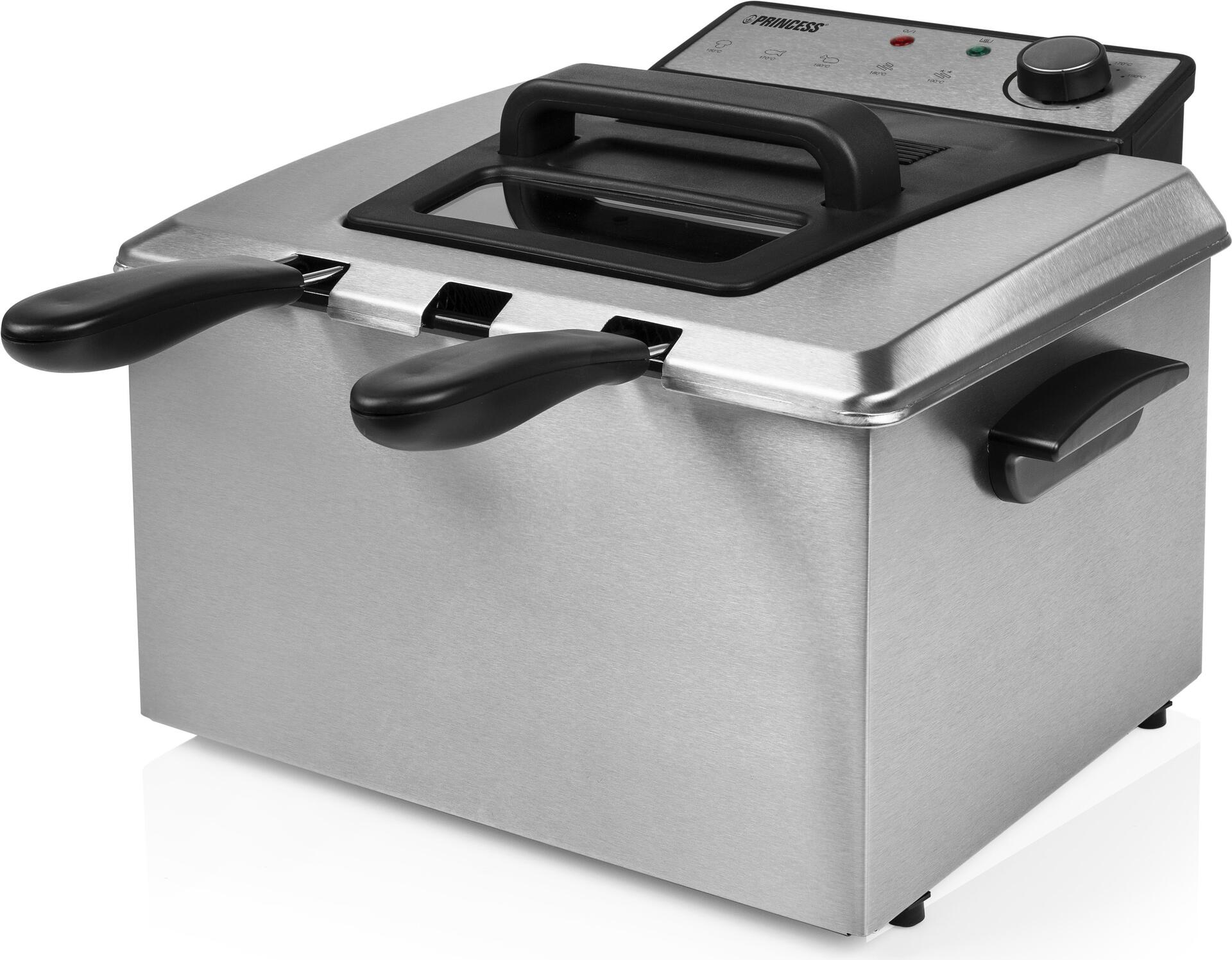 Princess 185000 Fritteuse - Fritteuse - 5 l - 1000 kg - 190 °C - 7 Person(en) - Doppel (01.185000.01.001)