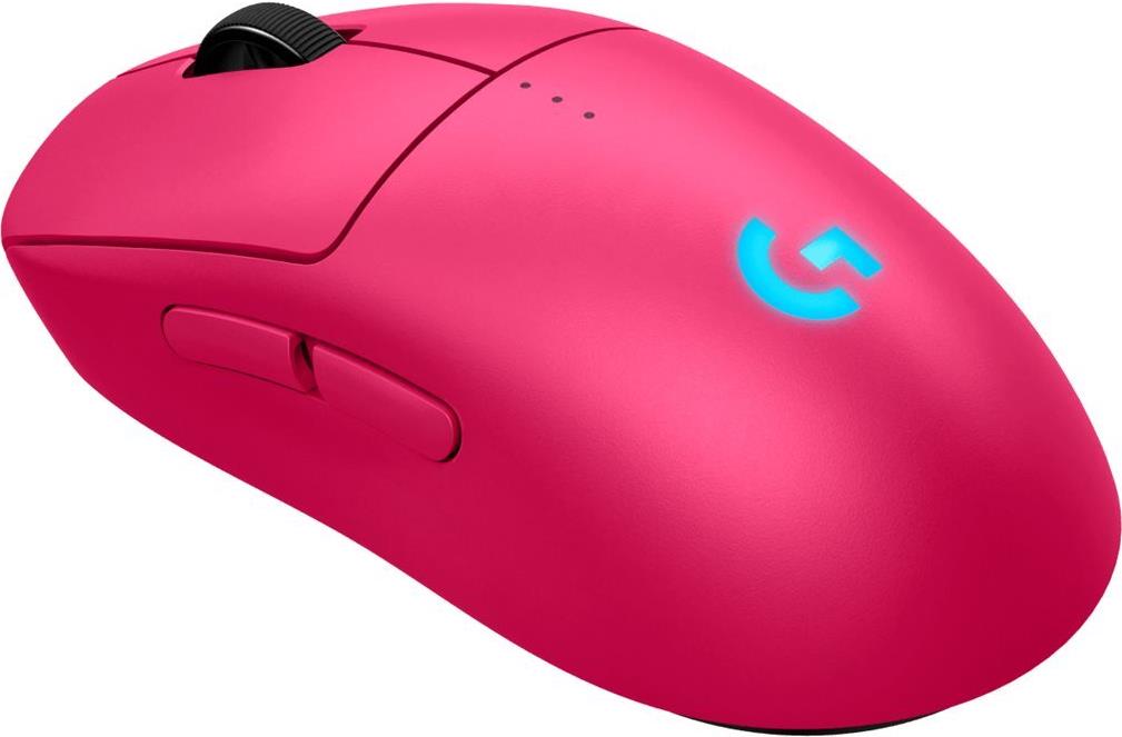 Logitech G PRO 2 - Maus - Gaming - rechts- und linkshändig - optisch - 8 Tasten - kabellos, kabelgebunden - 2,4 GHz, USB - USB Logitech LIGHTSPEED Empfänger - pink (910-007309)