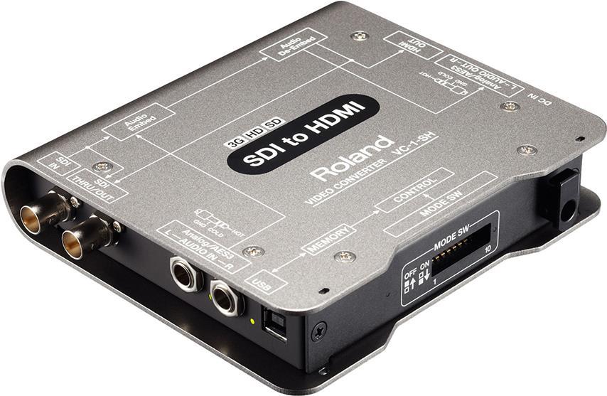 Roland VC-1-SH - Aktiver Videokonverter - Schwarz - Grau - 1920 x 1080 Pixel - 1280 x 720,1920 x 1080 Pixel - 110 Ohm - SDI (BNC) (413461C38)
