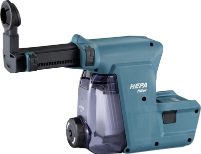 Makita DX07. Produkttyp: Dust extraction system, Markenkompatibilität: Makita, Kompatibilität: DHR243RTJW, DHR243ZJW, DLX2168TW. Anzahl enthaltener Produkte: 1 Stück(e) (199570-5)