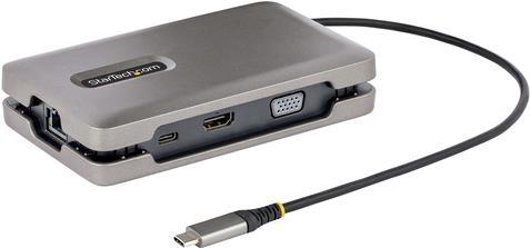 StarTech.com USB-C Multiport Adapter with USB-C DP Alt Mode Video Output / 4K HDMI 2,0 / VGA, USB-C Dual Monitor Docking Station, 100W PD Pass-Through, USB Type C Mini Dock/MST Adapter Hub - 2x USB-A 10Gbps, GbE (DKM31C3HVCPD) - Dockingstation - USB-C 3,2