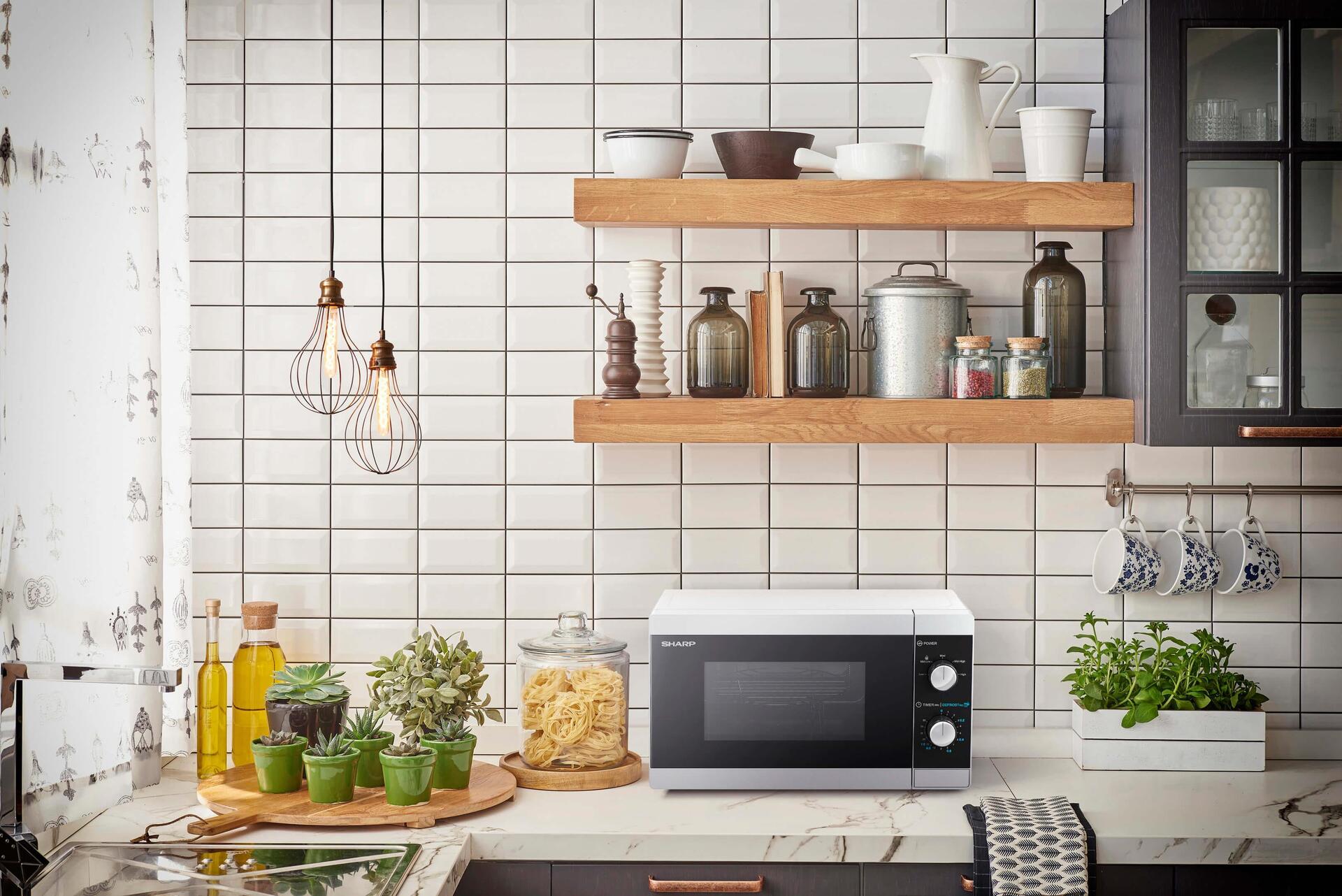 Sharp Home Appliances YC-MS01E-S Mikrowelle Arbeitsfläche Solo-Mikrowelle 20 l 800 W (YC-MS01ES)