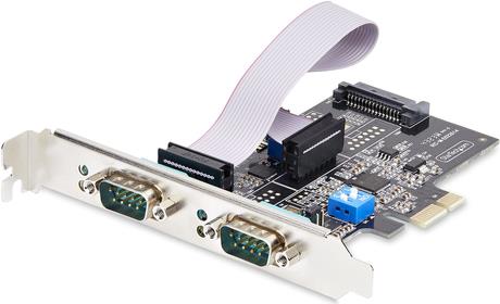 StarTech.com 2-Port Serial PCIe Card, Dual-Port PCI Express to RS232/RS422/RS485 (DB9) Serial Card, Low-Profile Brackets Incl., 16C1050 UART, TAA-Compliant, Windows/Linux, TAA Compliant - Level-4 ESD Protection (2S232422485-PC-CARD) - Serieller Adapter -