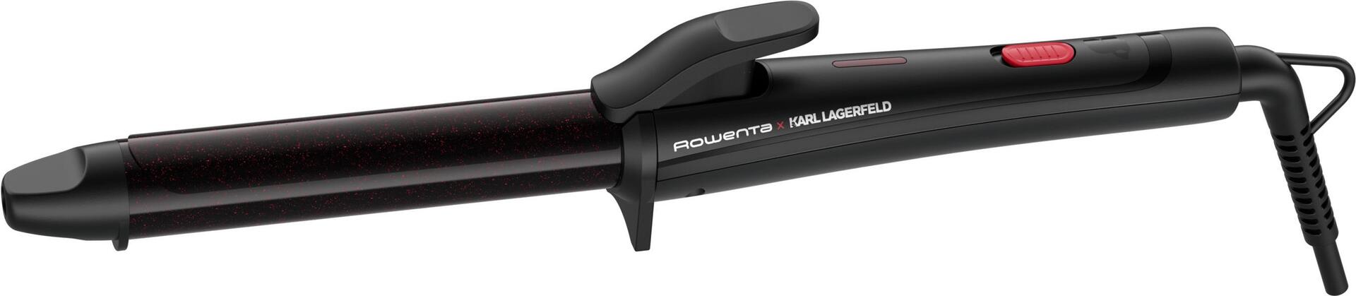 Rowenta X KARL LAGERFELD 25mm Lockenstab CF321L - Lockenstab - Warm - 200 °C - 60 s - Aluminium - Schwarz - Rot (CF321L)