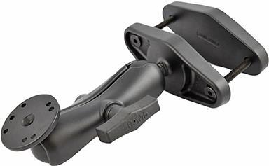 RAM Mounts Schraubklemmen-Set - Schraubklemme (bis 101 mm Breite), mittlerer Verbindungsarm, runde Basisplatte (AMPS), C-Kugel (1.5 ), im Polybeut (RAM-101U-247-4)