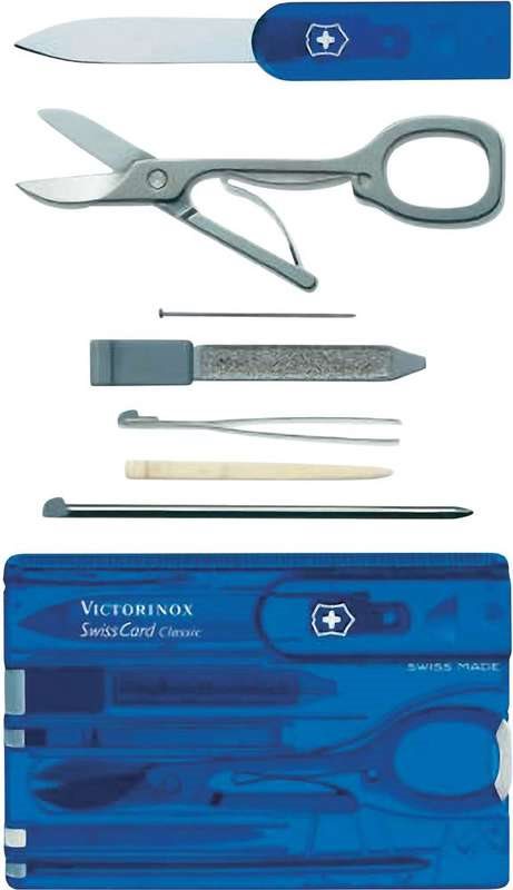 Victorinox SwissCard Classic Kosmetik- & Maniküre-Etui Blau - Transparent ABS Synthetik (0.7122.T2)