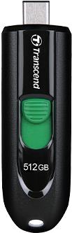 Transcend JetFlash 790C - USB-Flash-Laufwerk - 512GB - USB-C 3,2 Gen 1 - Schwarz (TS512GJF790C)