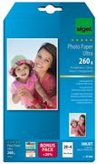 sigel Ultra-Foto-Papier, 10 x 15 cm, hochglänzend, 260 g/qm superweiß, mit Enjoy your Photo Software, im Foto-Endformat (IP656)