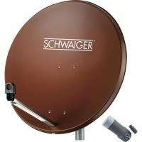 SCHWAIGER SAT Anlage 80 cm 1 Teilnehmer Single-LNB Ziegel-Rot