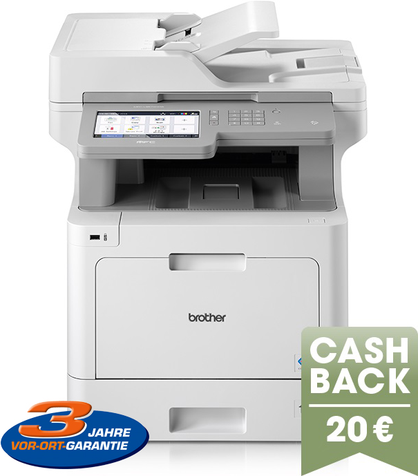 Brother MFC-L9570CDW - Multifunktionsdrucker - Farbe - Laser - A4/Legal (Medien) - bis zu 31 Seiten/Min. (Drucken) - 300 Blatt - 33.6 Kbps - USB 2.0, Gigabit LAN, Wi-Fi(n), USB-Host, NFC mit Brother PRINT AirBag für 400.000 Seiten