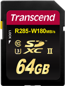 Transcend 700S - Flash-Speicherkarte - 64GB - Video Class V90 / UHS-II U3 / Class10 - SDXC UHS-II (TS64GSDC700S)