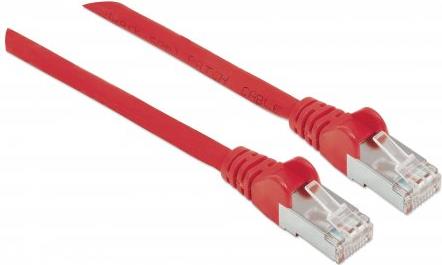 Intellinet High Performance - Patch-Kabel - RJ-45 (M) bis RJ-45 (M) - 20,0m - SFTP -Cat.7 Rohkabel (Kabel) / CAT 6a (Anschlüsse) - halogenfrei, geformt, ohne Haken - Rot (741170)