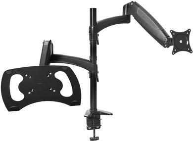 Trust Mara - Befestigungskit (Doppelarm) - für Monitor/Notebook - Schwarz - Bildschirmgröße: bis zu 81,3 cm (up to 32 (monitor) / up to 17 (notebook)) - Tischmontage (25337)