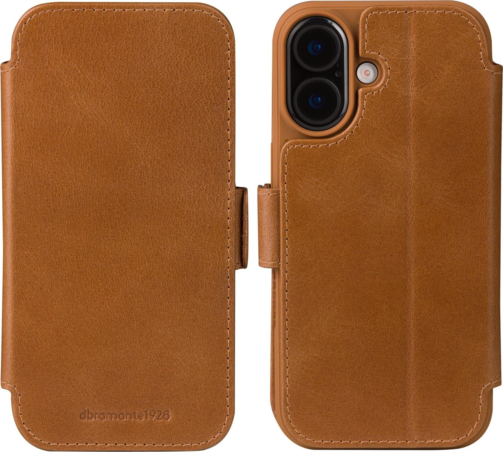 dbramante1928 Copenhagen - Flip-Hülle für Mobiltelefon - genarbtes Leder - Hellbraun - für Apple iPhone 17 (CO63GT006620)