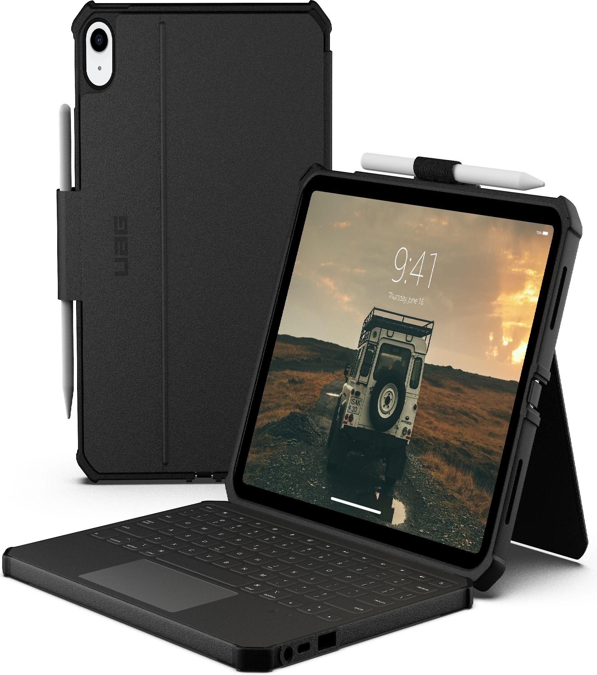 UAG Urban Armor Gear Rugged USB-C Keyboard Case mit Trackpad - Apple iPad 11 (2025) / iPad 10,9 (2022) / iPad Air 11 (2025 & 2024) - schwarz - bulk - 1K4006B14040 (1K4006B14040)