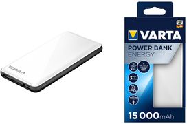 Varta Energy - Powerbank - 20000 mAh - 74 Wh - 15 Watt - 3 Ausgabeanschlussstellen (2 x USB, 24 pin USB-C) (57978 101 111)
