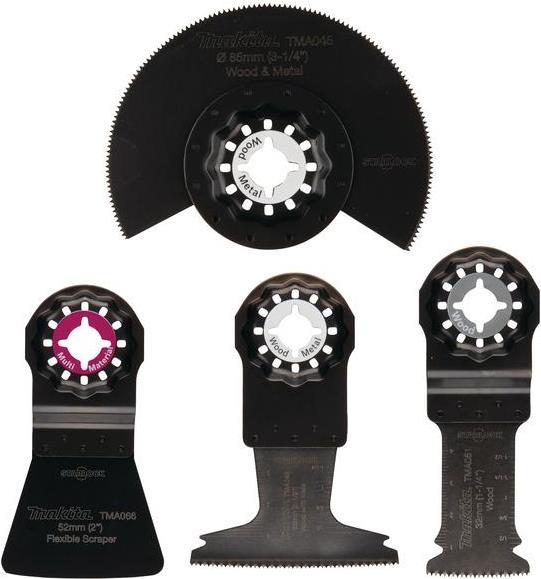 Makita - Multitool-Set - 4 Stücke - für Makita DTM51RT1J3, DTM51Z, DTM51ZJX2 (B-67505)
