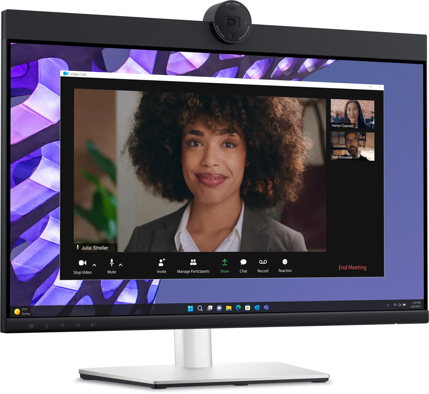Dell 24 Video Conferencing Monitor P2424HEB - LED-Monitor - 61 cm (24) (23.8 sichtbar) - 1920 x 1080 Full HD (1080p) @ 60 Hz - IPS - 250 cd/m² - 1000:1 - 5 ms - HDMI, DisplayPort, USB-C  (P2424HEB)