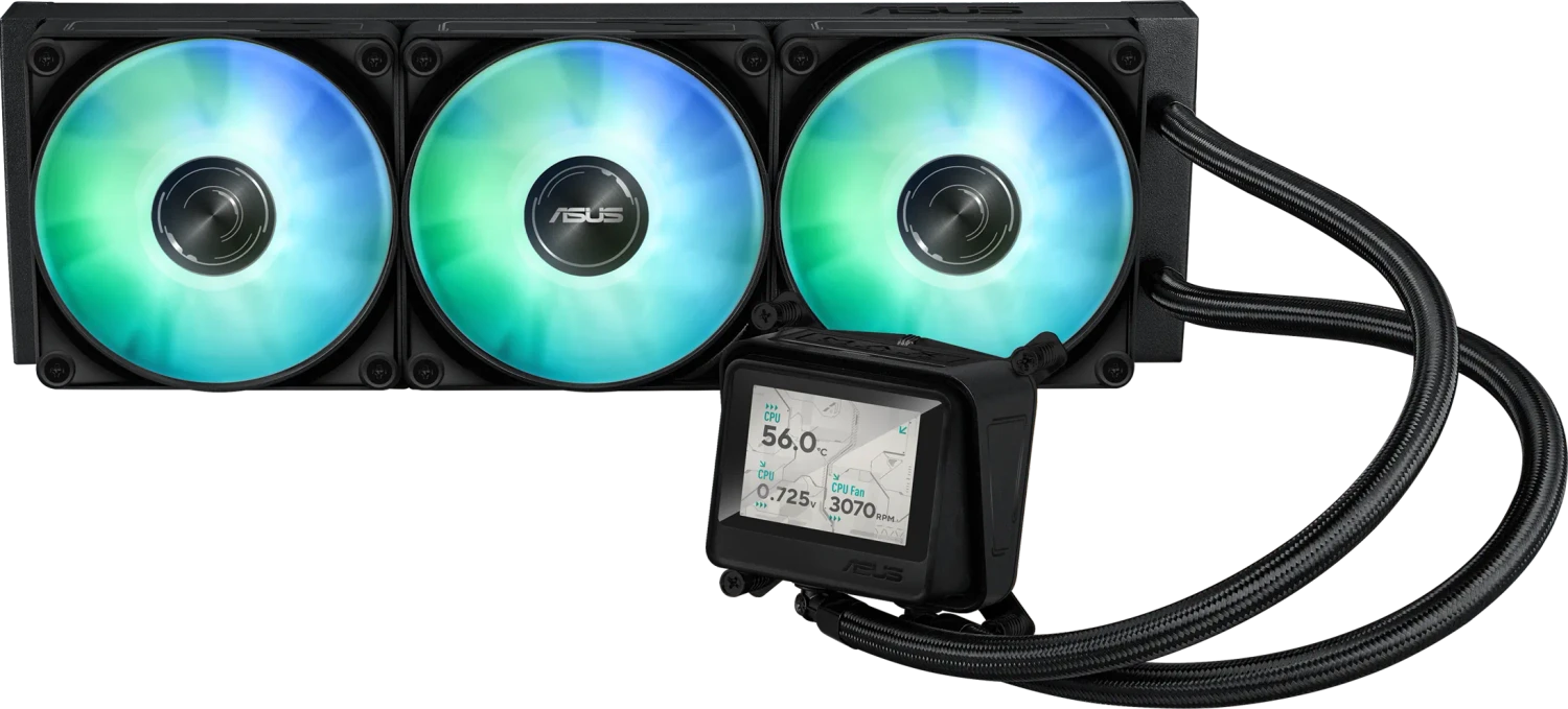 ASUS MAX Gaming LC 360 ARGB LCD - Prozessor-Flüssigkeitskühlsystem - Kühlergröße: 360 mm - (für: AM4, AM5, LGA1851, LGA1700) (90RC01G1-B0EAY0)