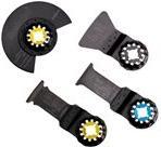 Metabo - Blattset für Multifunktionswerkzeug - für Holz, Laminat, Parkett, Möbelplatte - 4 Stücke - Starlock (626420000)