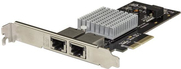 StarTech.com Dual Port 10G PCIe Netzwerk Karte - Intel-X550AT 10GBASE-T & NBASE-T PCI Express Netzwerk karte 10/5/2.5/1GbE Multi Gigabit Ethernet, 5 Geschwindigkeiten NIC LAN Karte (ST10GPEXNDPI) - Netzwerkadapter - PCIe 3.0 x4 Low-Profile - 10Gb Ethernet