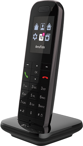 Deutsche Telekom Speedphone 52 - Schnurloses Erweiterungshandgerät - mit Bluetooth-Schnittstelle - DECTCAT-iq - Schwarz (40863129)
