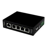StarTech.com 5 Port Industrial Gigabit Ethernet Switch - DIN / Wall-Mount - Switch - 5 x 10/100/1000 - Desktop, an DIN-Schiene montierbar, wandmontierbar - Gleichstrom (IES51000)