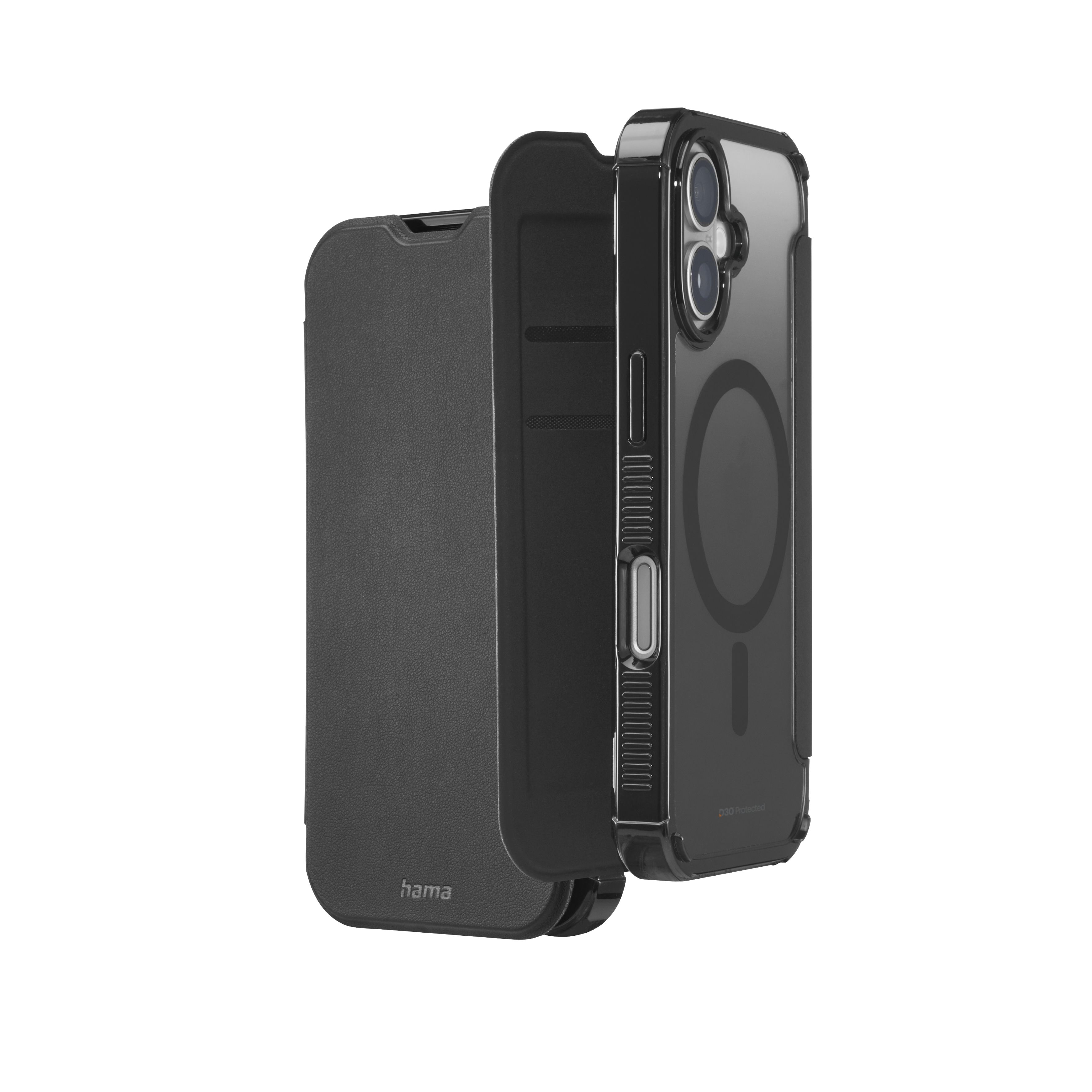 Hama Handytasche Extreme Protect für Apple iPhone 16, magnetisch, Schwarz (00019651)