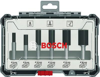 Bosch Accessories Bosch Nutfräser Set, 6 tlg., 6mm Schaft 2607017465